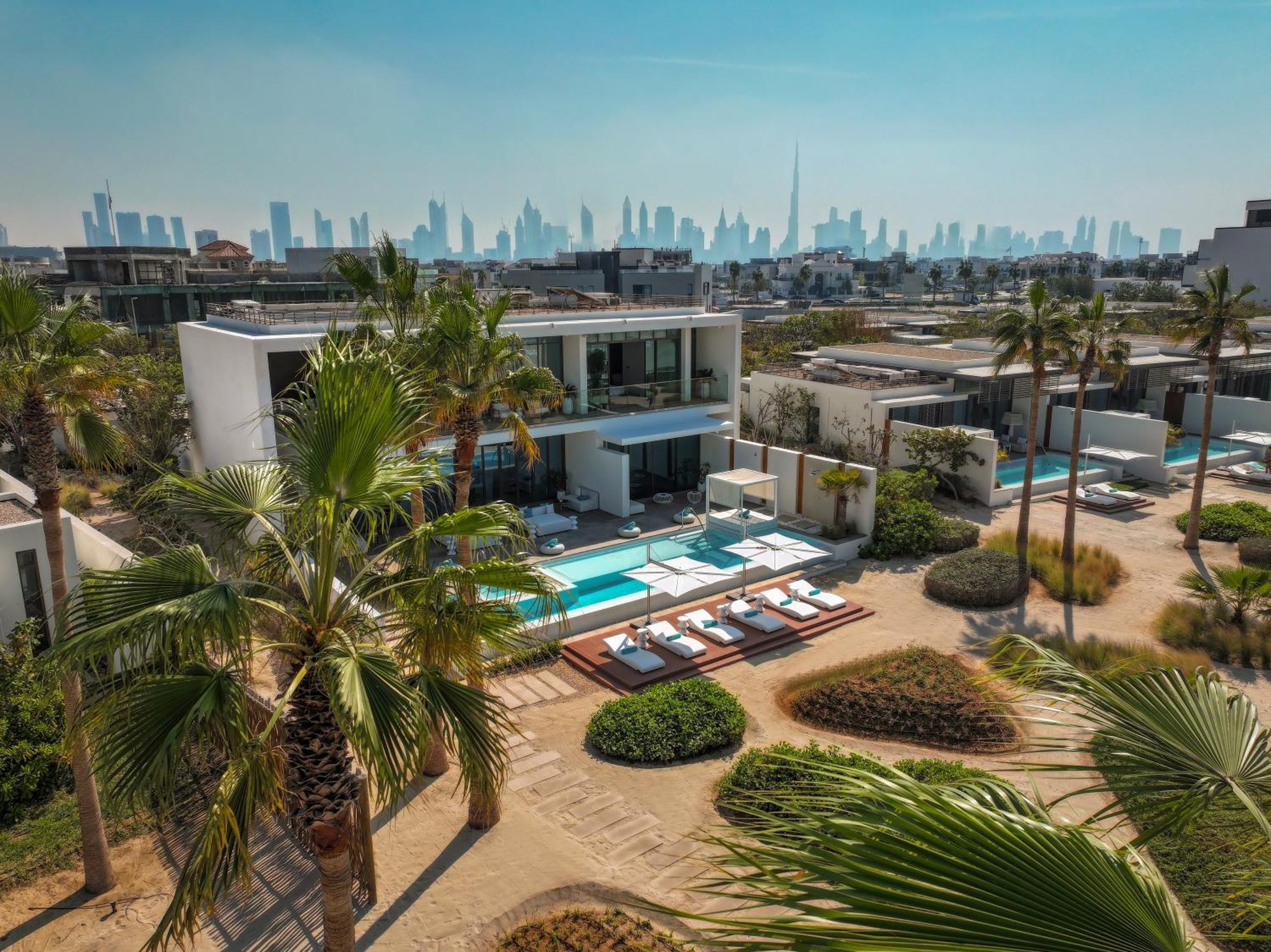 Nikki Beach Resort & Spa Dubai Eksteriør billede Aerial view of the hotel